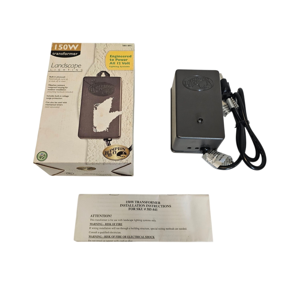 Hampton Bay Landscape Lighting 150W Teansformer For Outdoor Use Only 585 841